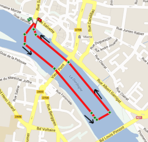 Parcours natation M triathlon bergerac