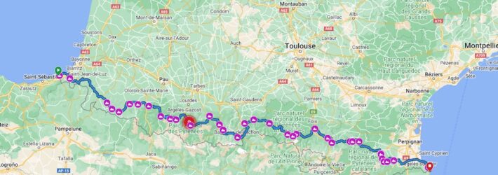 Raid Pyrénéen 2024 trajet