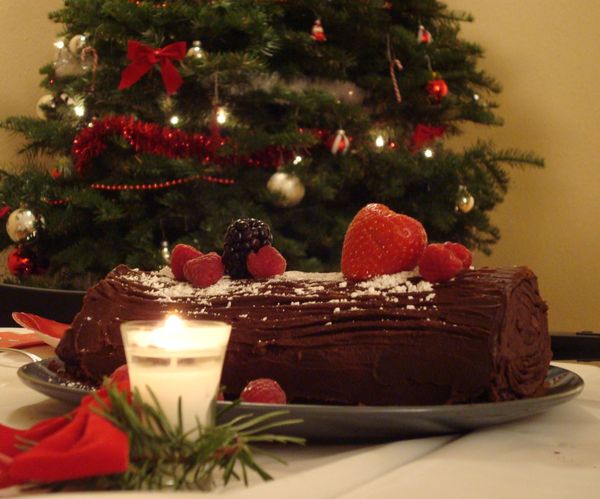 buche framboise chocolat